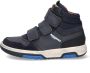 Braqeez 423853-429 Jongens Hoge Sneakers Blauw Leer Klittenband - Thumbnail 3