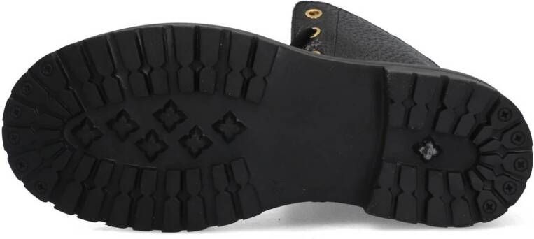 Braqeez Leah Leap gevoerde leren veterboots zwart