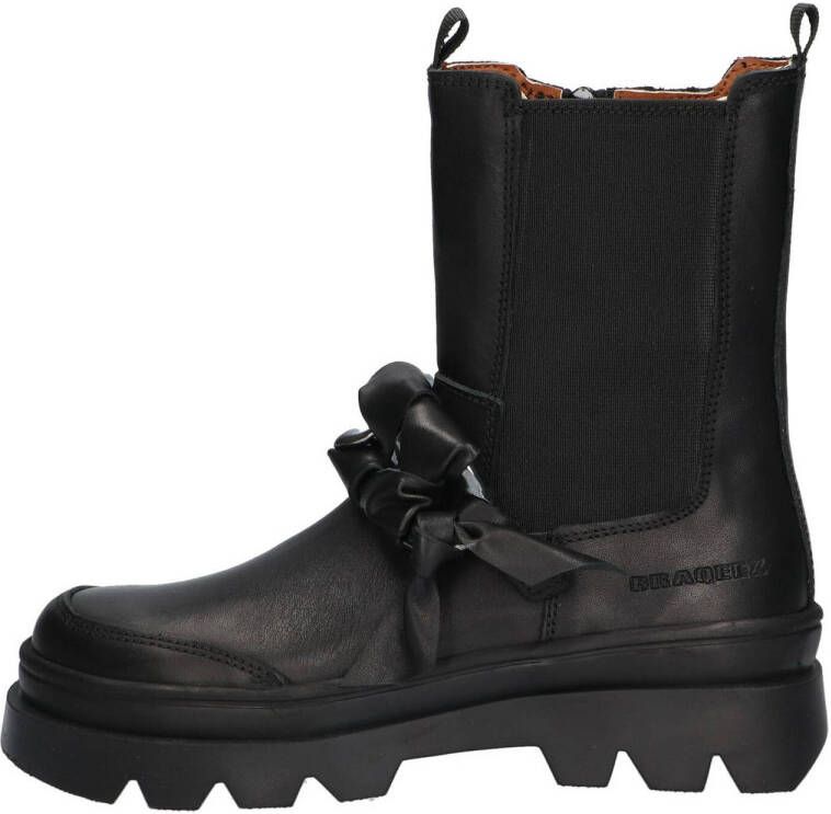 Braqeez leren chelsea boots zwart