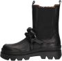 Braqeez 422720 589 Meisjes Chelsea Boots Zwart Leer Ritssluiting - Thumbnail 3
