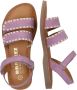 Braqeez 424016-471 Meisjes Sandalen Lila Leer Klittenband - Thumbnail 3