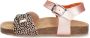 Braqeez Sally Spain Meisjes Sandalen Roze Print Leer Gesp - Thumbnail 3