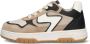Braqeez 425249-408 Jongens Lage Sneakers Beige Wit Zwart Nubuck Veters - Thumbnail 3