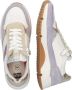 Braqeez 424475-476 Meisjes Lage Sneakers Paars Wit Grijs Leer Veters - Thumbnail 3