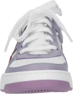 Braqeez leren sneakers wit lila