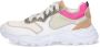 Braqeez 423285-600 Meisjes Lage Sneakers Beige Goud Roze Print Bruin Leer Veters - Thumbnail 2