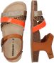 Braqeez Saar Spain Meisjes Sandalen Bruin Print Oranje Imitatieleer Gesp - Thumbnail 4