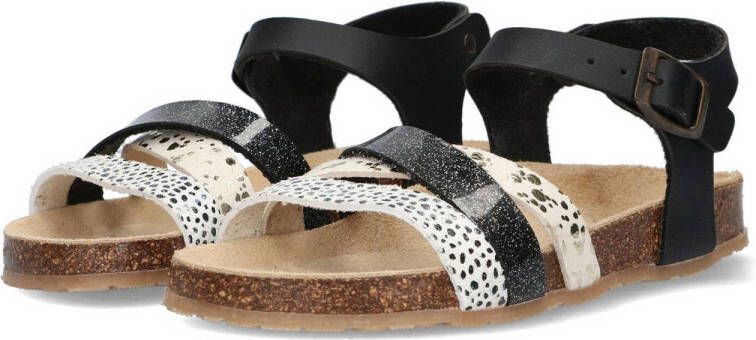 Braqeez Saar Spain sandalen zwart multi