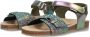 Braqeez 425412-798 Meisjes Platte Sandalen Multicolor Leer Klittenband - Thumbnail 4
