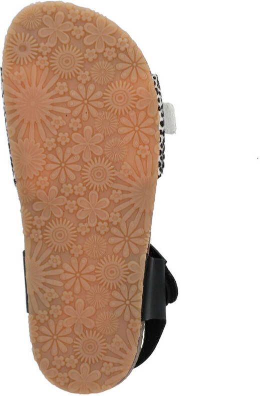 Braqeez Sally Sand sandalen zwart wit