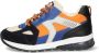 Braqeez 423464-429 Jongens Lage Sneakers Blauw Oranje Beige Zwart Multi Suède Veters - Thumbnail 3