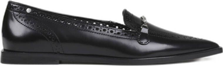 BRONX Laur-Ynn leren loafers zwart