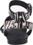BRONX New skyler leren sandalen zebraprint zwart - Thumbnail 3