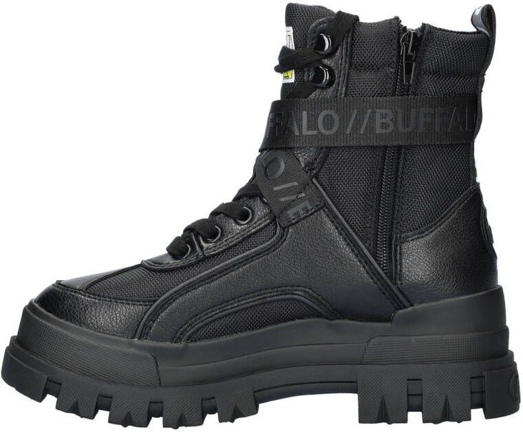 Buffalo Aspha Com 1 chunky veterboots zwart