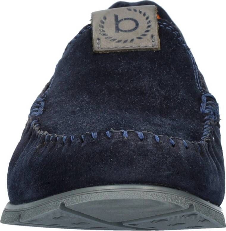 Bugatti Clipperton suède mocassins donkerblauw