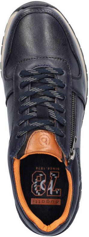 Bugatti leren sneakers donkerblauw