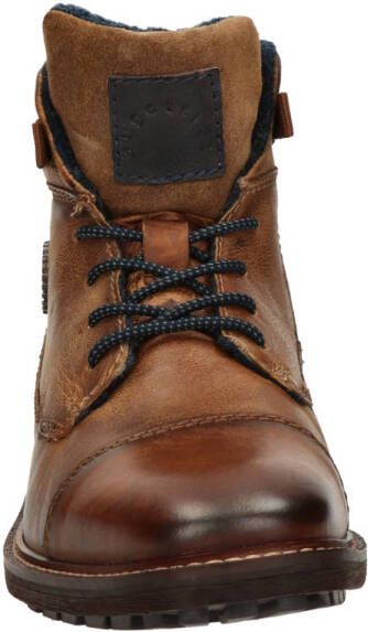 Bugatti leren veterboots cognac