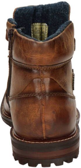 Bugatti leren veterboots cognac