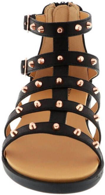 bullboxer ALM015F1S sandalen met studs zwart