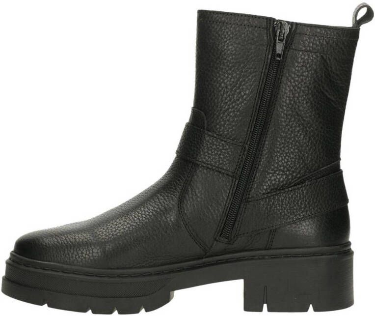 bullboxer leren bikerboots zwart