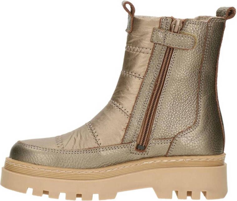 bullboxer leren enkelboots goud