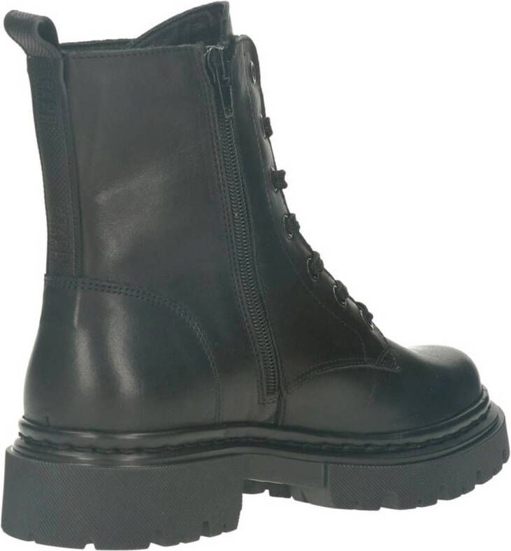 bullboxer leren veterboots zwart