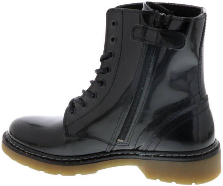 bullboxer leren veterboots zwart