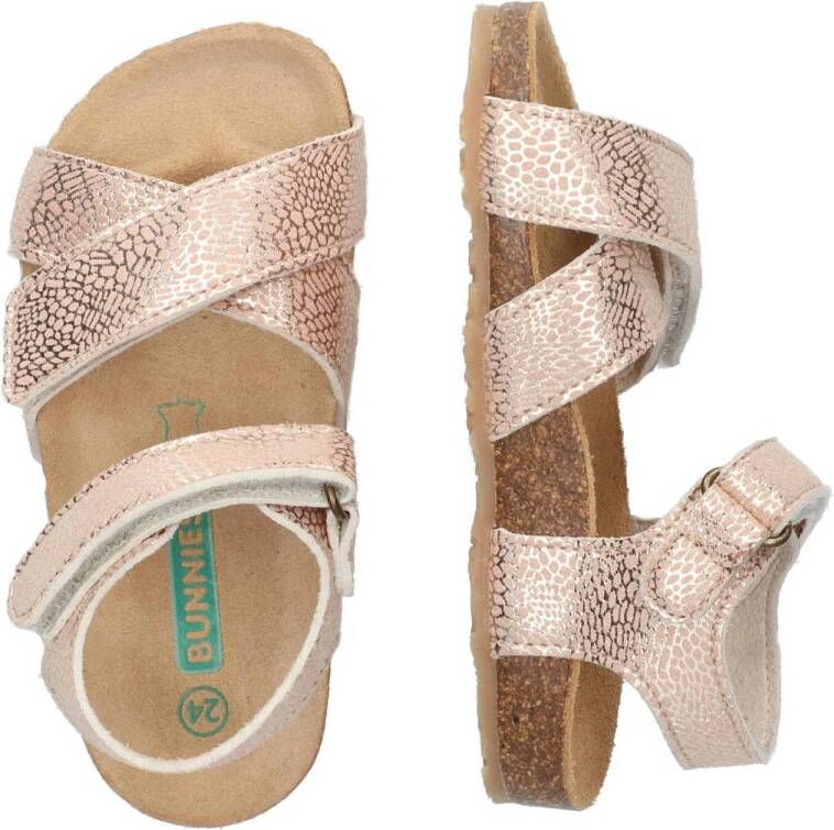 BunniesJR Bibi Beach sandalen met panterprint blush