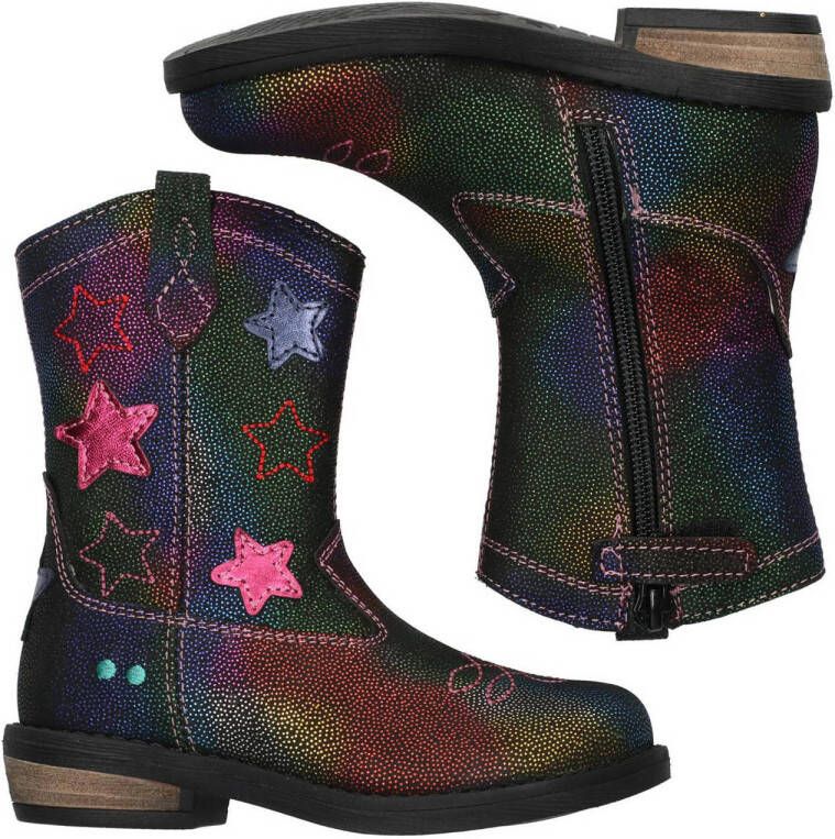 Bunnies leren cowboylaarzen roze multi