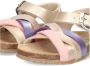 BunniesJR Becky Beach Meisjes Platte Sandalen Goud Paars Roze Print Imitatieleer Gesp - Thumbnail 3