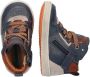 BunniesJR Bunnies JR 223750-529 Jongens Hoge Sneakers Blauw Oranje Suède Veters - Thumbnail 1