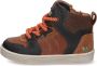 BunniesJR Bunnies JR 223750-589 Jongens Hoge Sneakers Zwart Bruin Oranje Suède Veters - Thumbnail 3