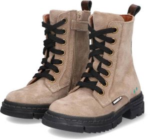 Bunnies JR 223884-419 Meisjes Biker Boots Beige Suède Veters