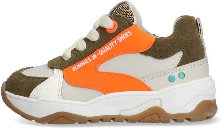 BunniesJR Ciske Chunky leren sneakers beige oranje