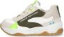 BunniesJR 224374-401 Jongens Lage Sneakers Offwhite Wit Groen Leer Veters - Thumbnail 5