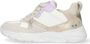 BunniesJR 224343-501 Meisjes Lage Sneakers Offwhite Lila Beige Imitatieleer Veters - Thumbnail 4