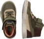 BunniesJR 224834-569 Jongens Hoge Sneakers Groen Leer Veters - Thumbnail 4