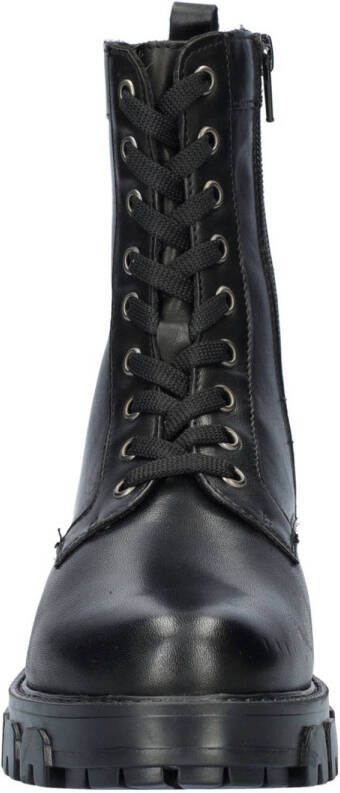 Cafe Moda leren veterboots zwart