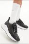 Calvin Klein CHUNKY INTERNAL WEDGE MONO MIX leren sneakers zwart - Thumbnail 3