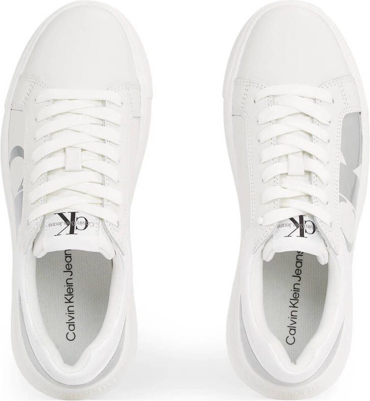 CALVIN KLEIN JEANS leren sneakers wit