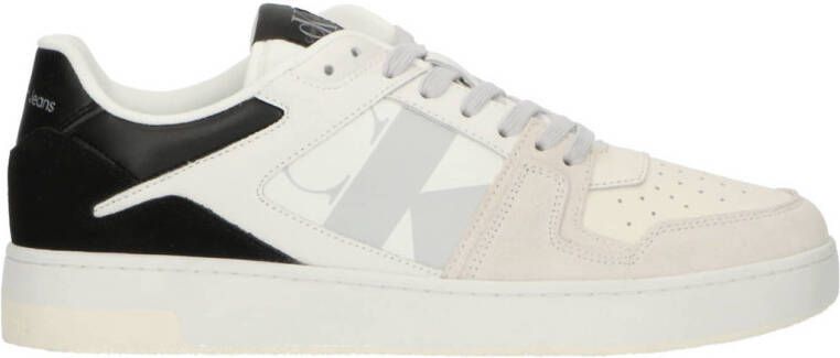 CALVIN KLEIN JEANS leren sneakers wit zwart