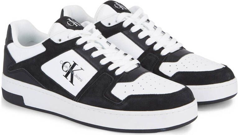 CALVIN KLEIN JEANS leren sneakers zwart wit