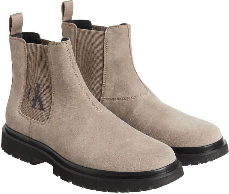 CALVIN KLEIN JEANS suède chelsea boots beige