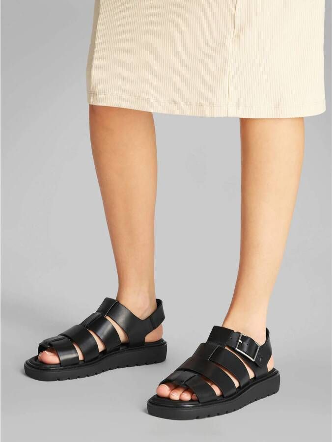 Calvin Klein leren sandalen zwart