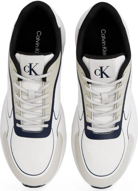 Calvin Klein sneakers wit donkerblauw