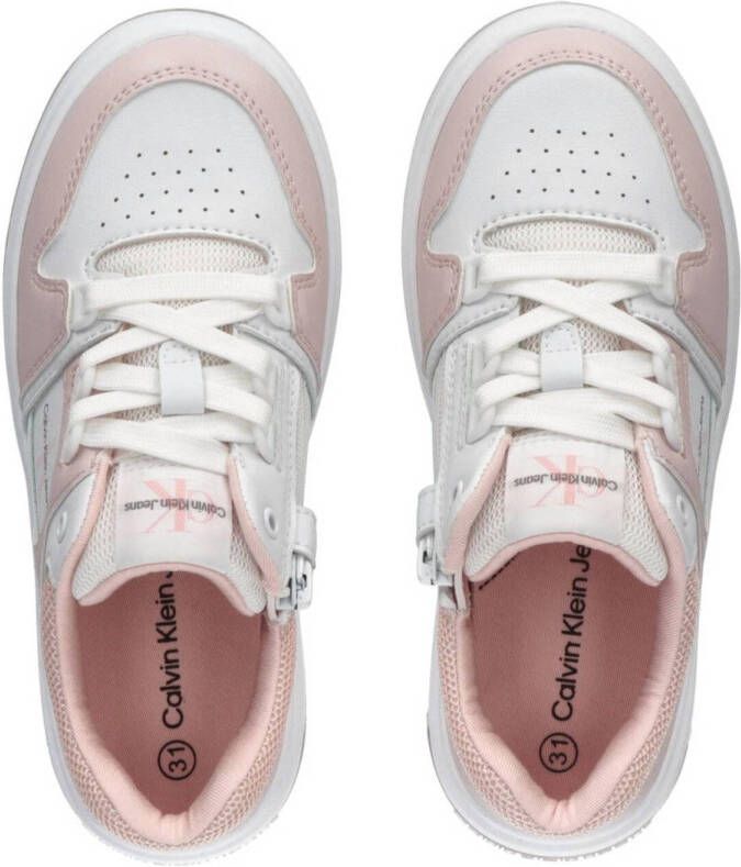 Calvin Klein sneakers wit lichtroze