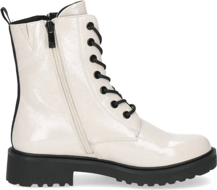 Caprice Ava lakleren veterboots wit