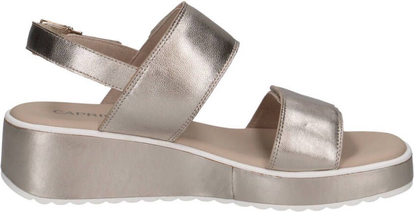 Caprice Eileen leren sandalen taupe metallic