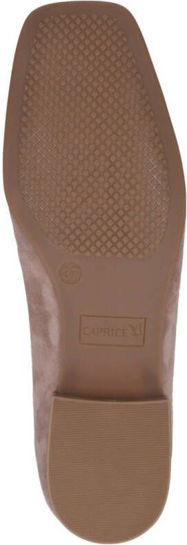 Caprice NORMA suède loafers met gesp taupe