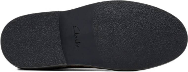 Clarks Evo suède veterboots met panterprint cognac